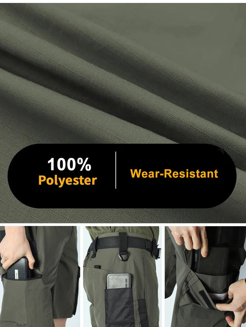 Men'S Tactical Pants, Durable Multi-Pocket Cargo Pants for Outdoor Construction Work, Hiking And Trekking, Casual Tactical Pants