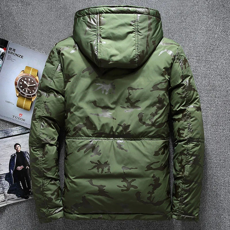 Men's Winter Warm White Duck Down Jackets Men Outwear Thick Snow Parkas Hooded Coat Male Casual Thermal Windproof Down Jacket