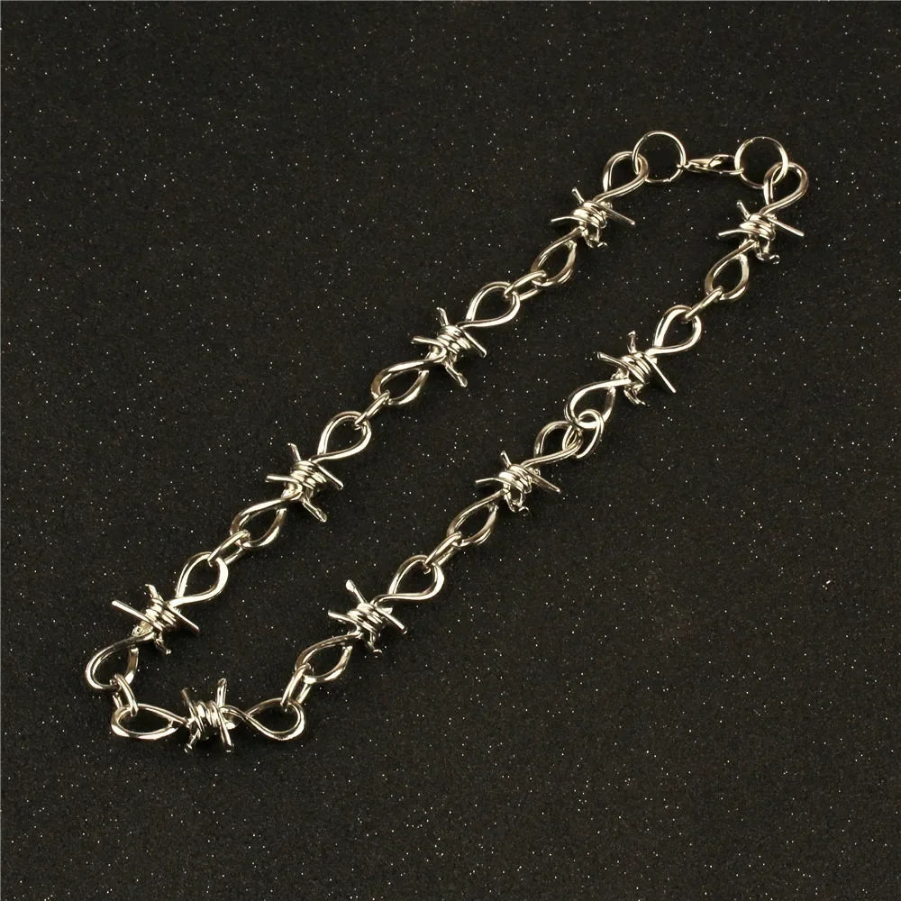 Thorn Necklace Barbed Collarbone Chain  Decorative for Holiday Party Gift Men and Women Accessories