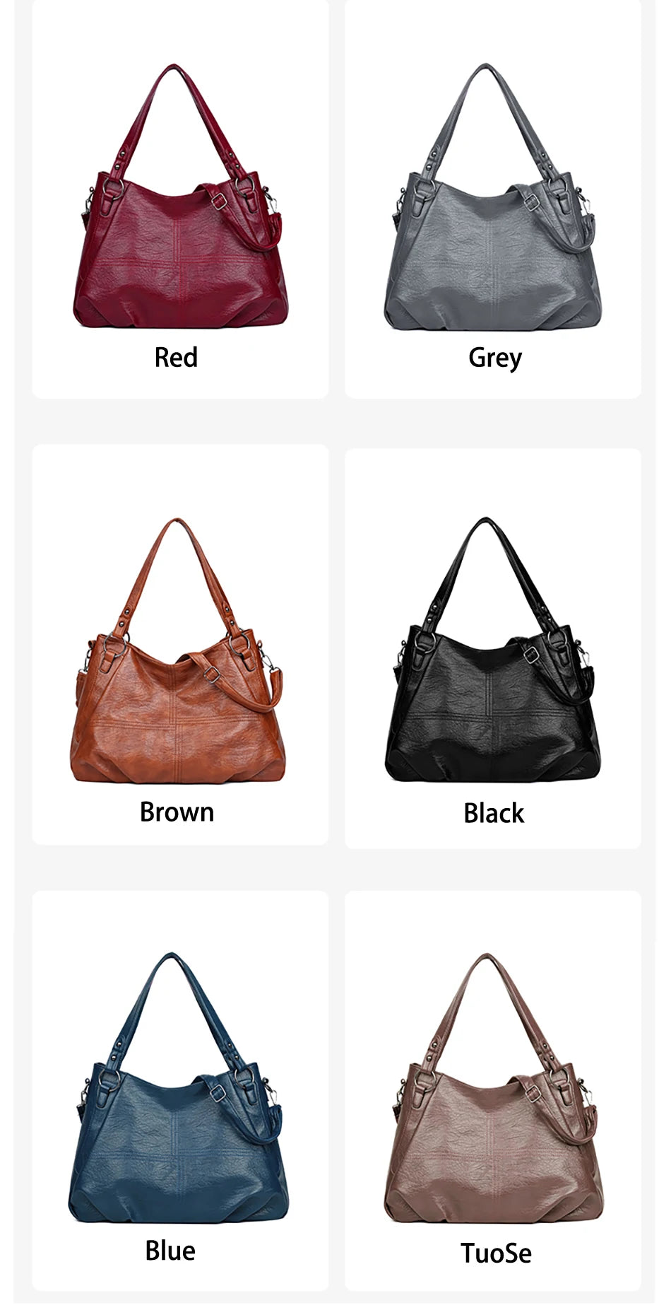 Fashionable Simple Handbag Famous Luxury Designer Women Tote Bag High Quality Soft Leather Large Capacity Women's Shoulder Bags