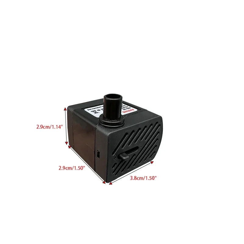 Submersible Pump 220V 3W Maximum Flow 180L/H Four LED Lights Aquarium Fish Tank Pond Luminous Fountain Water Pump EU Plug
