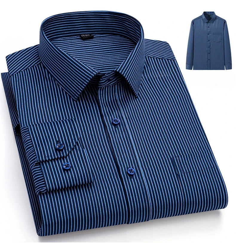 New in shirt elegants cotton long-sleeve shirts for men slim fit Casual plain shirt plaid designer tops soft houndstooth clothes
