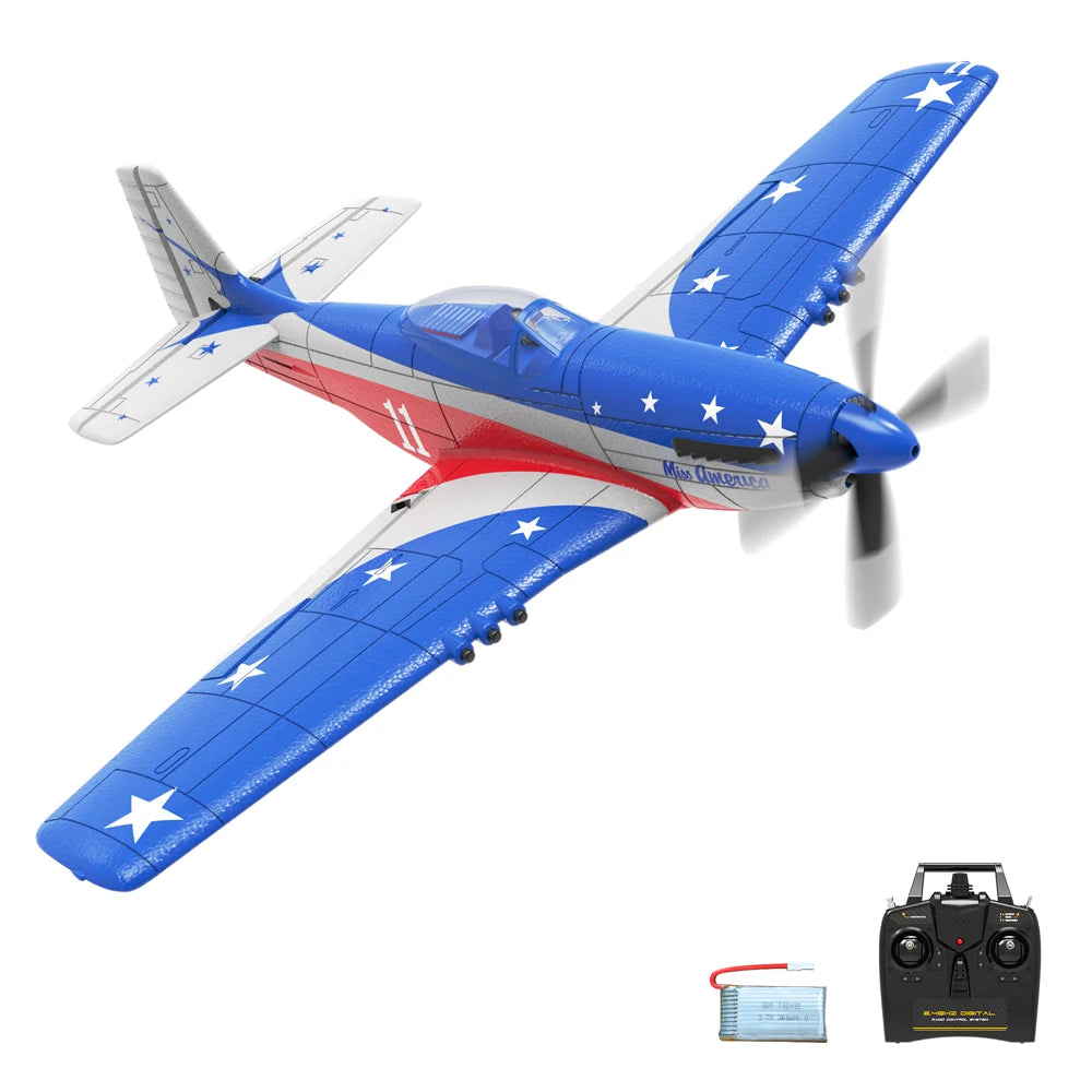 Volantex New Spitfire RC Plane EPP 400mm Wingspan RC Fighter One Key Aerobatic 2.4G 4CH RTF Warbird Plane
