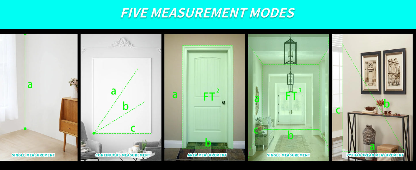 2in1 Green Laser Distance Meters 80m+5m Tape laser measure Multifunctional Rechargeable