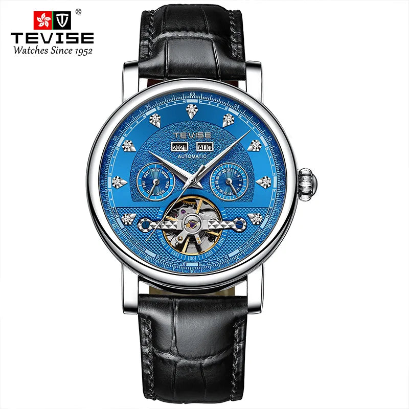 TEVISE Watch for Men Automatic Mechanical Movement with Calendar Luminous Fashion Casual Business Wristwatch