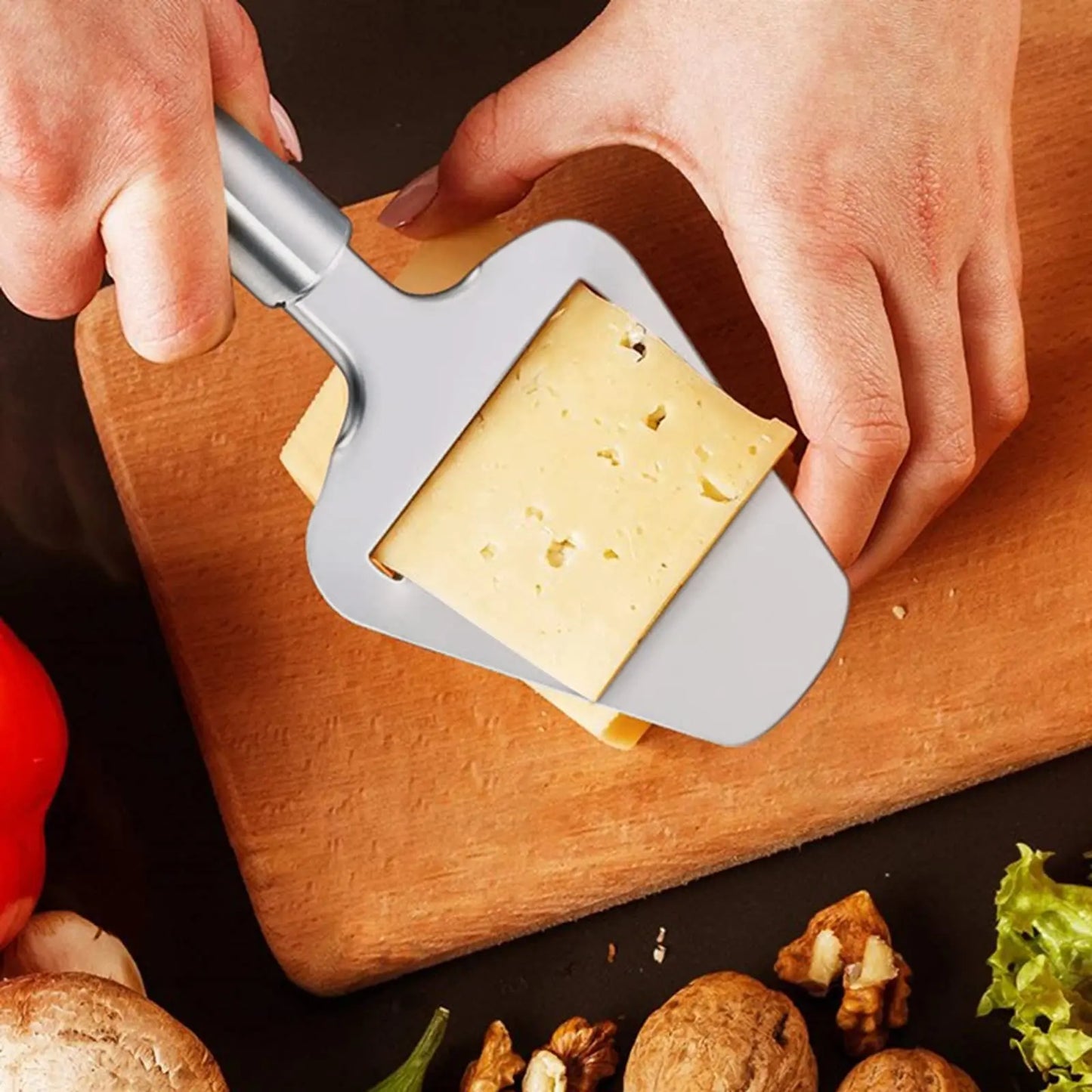 1PC Stainless Steel Cheese Slicer Heavy Duty Flat Cheese Cutting Machine Non Stick Cheese Slicer Butter Slicer Kitchen Tools
