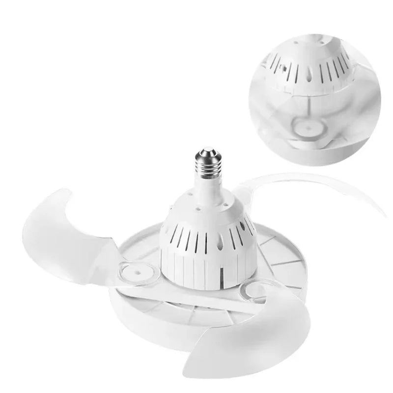 Ceiling Fan With Lighting And Remote Control, Hidden Retractable Blades, Quiet Fan Light, 3 Speeds And Dimmable,white