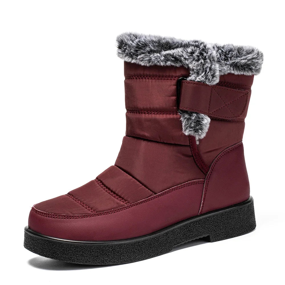 Women's Waterproof Winter Snow Boots Non Slip Platform Warm Ankle Boots Women Thicken Plush Cotton Padded Shoes Botas De Mujer