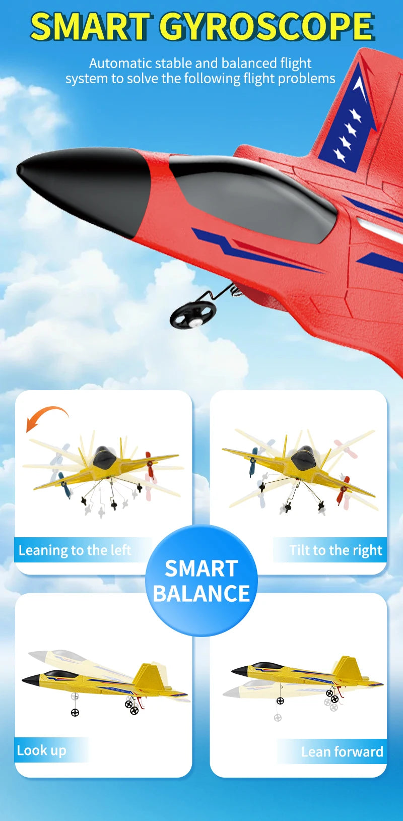 RC Plane KF803 2.4G With LED Lights RC Flying Model Glider RC Vertical Plane EPP Foam Toy Airplane Gifts For Kids