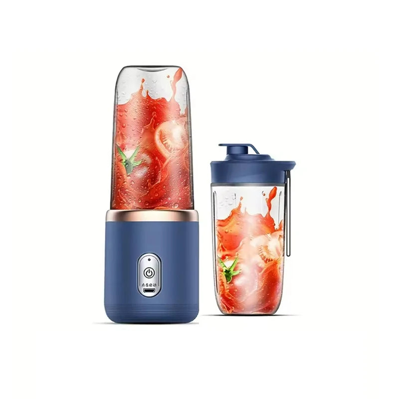 Electric Portable Blender Bottle with 6 Blades Multifunctional Fresh Juice Smoothie Maker Ice Crush Cup Food Processor for Home