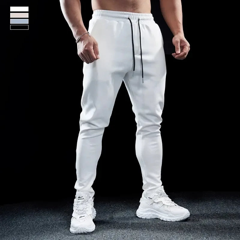 Men's Sports Gym Fitness Casual Slim Stretch Running Pants Tops Men's Quick-drying Breathable Training Pants Autumn Winter