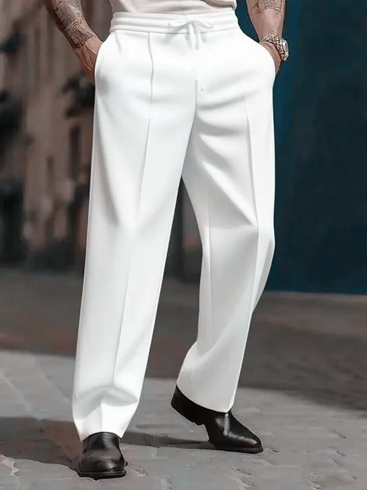 Hot selling Spring and Autumn men's fashionable casual solid color pants, loose tight rope straight leg pants