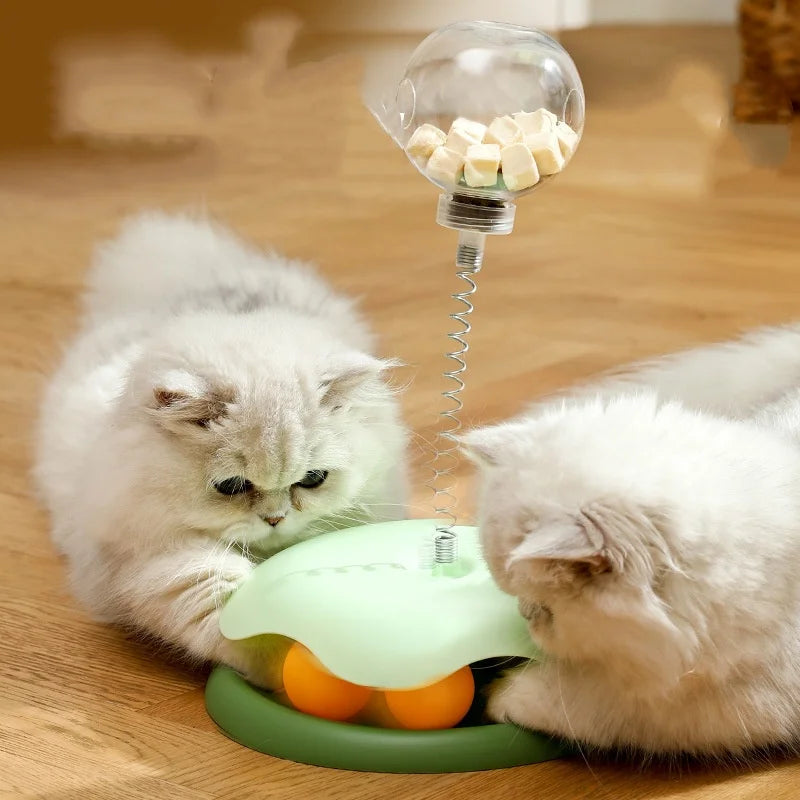 Pet Interactive Leakage Ball - Cat Turntable Toy - Food Dispenser for IQ Training for Dogs and Cats Pet Products Accessories