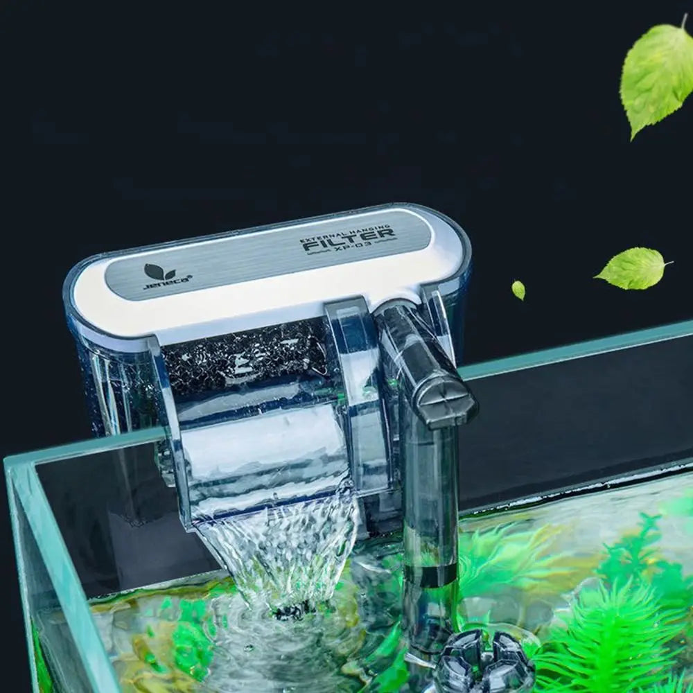 waterfall Fish tank filter 3 in 1 wall-mounted Waterfall Filter Box Silent Built-in Circulating Water Purifier for Home