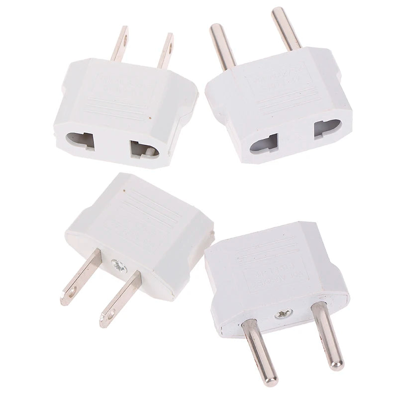 4Pcs european usa eu to us plug us to eu plug travel charger adapter converter