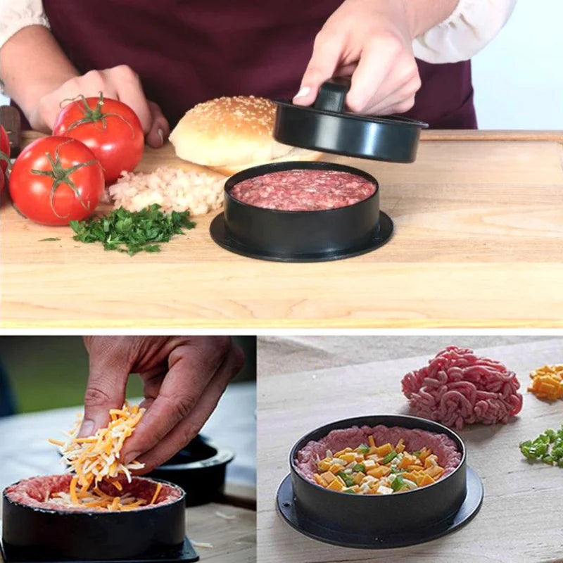 Round Hamburger Presses Burger Press Beef Grill Food-Grade Hamburger Helper Meat Press Cutlets Patty Maker Mold Kitchen Gadgets