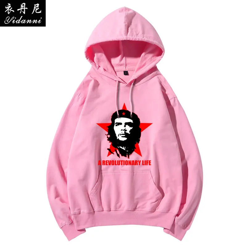 Cuban Red Revolutionary Hero Che Guevara Hooded Sweatshirt Printed Men's and Women's Casual Pullover Long-sleeved Hoodies Tops