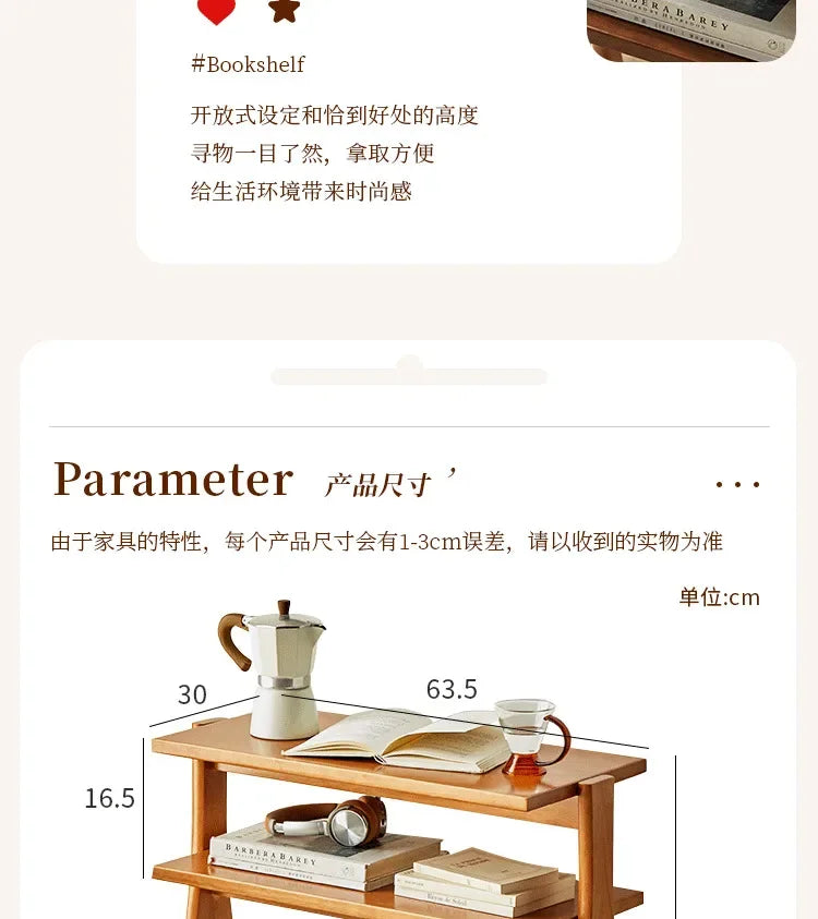 Walnut Solid Wood Middle Ancient Style Sofa Corner Shelf Narrow Cabinet Floor Bookshelf for Small Living Room Storage