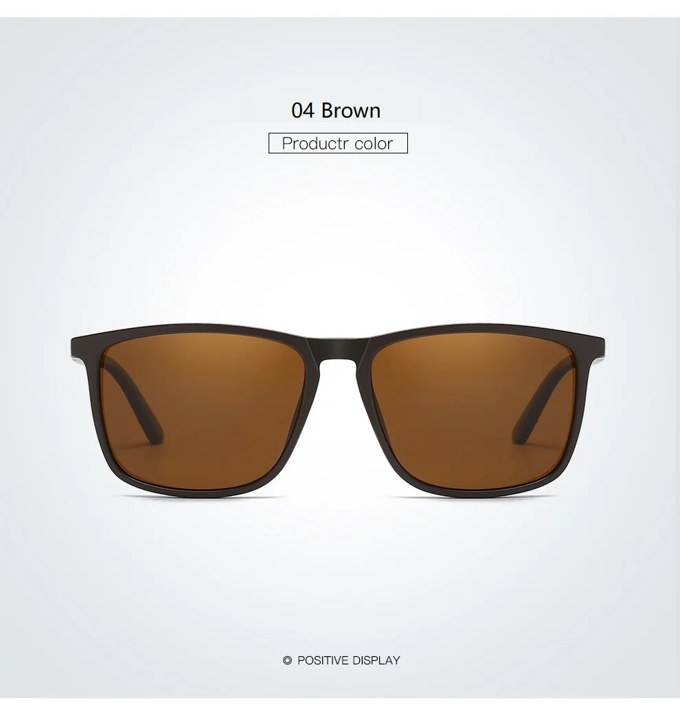 Luxury Men Women Driving Travel Polarized Sunglasses Fashion Brand Design Square Vintage Sun Glasses TR90 Frame Eyewear UV400