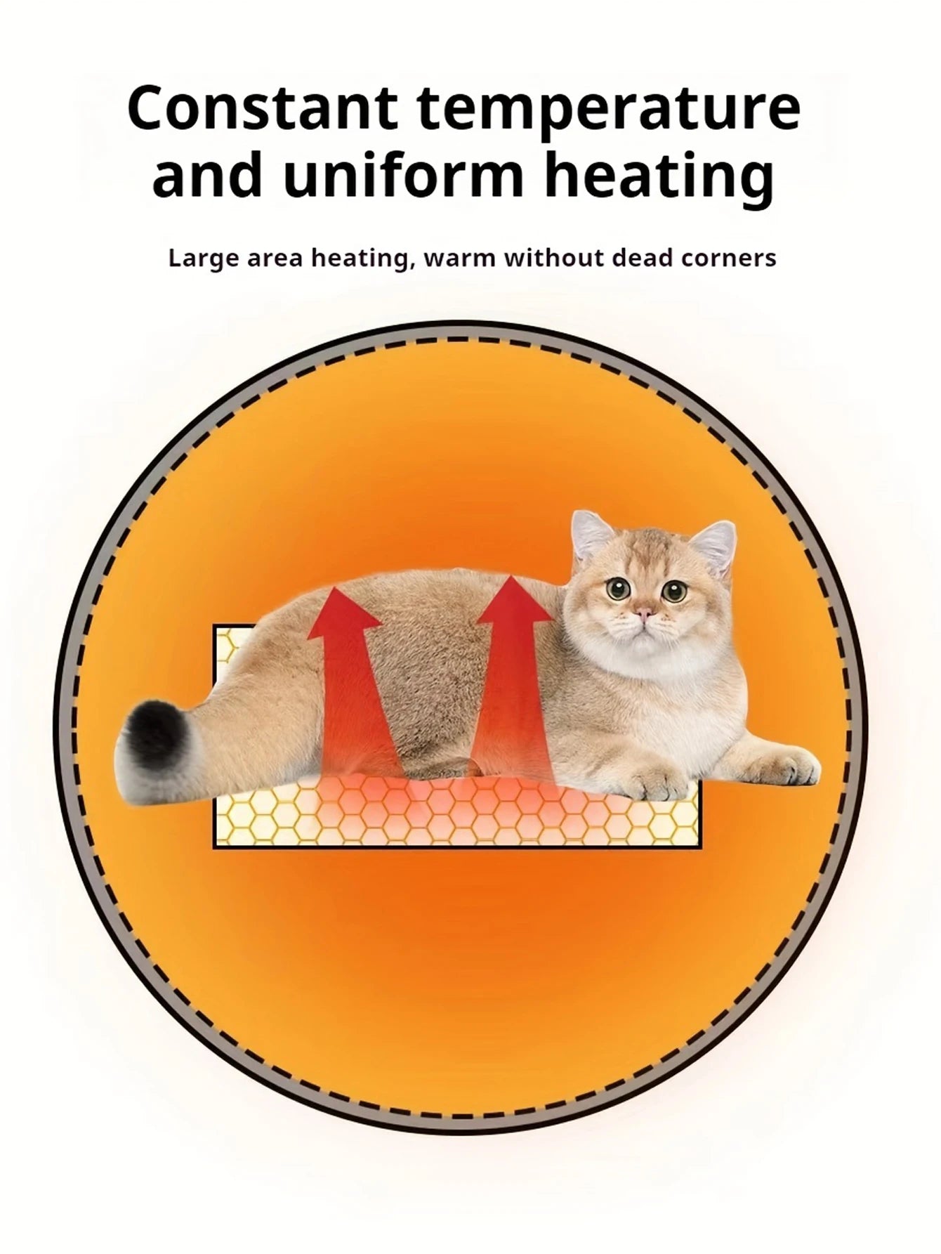 Pet Heating Pad Electric Heated Pad for Dog & Cat Mat Waterproof Heated Bed with Chew Resistant Cord Comfortable Heater Blanket