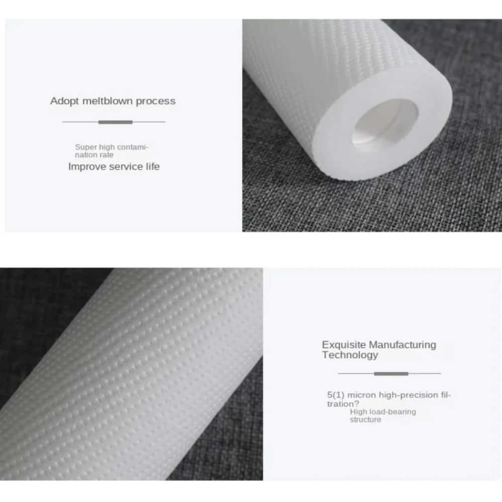 5pcs 20" Water Purifier 20 Inch 5 Micron Sediment Water Filter Cartridge Pp Cotton Filter Water Filter System