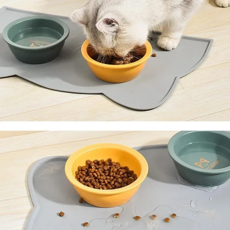 1 Pcs Anti Overflow Anti Slip Waterproof and Easy To Clean Pet Silicone Meal Mat Cat and Dog Mat Pet Meal Mat