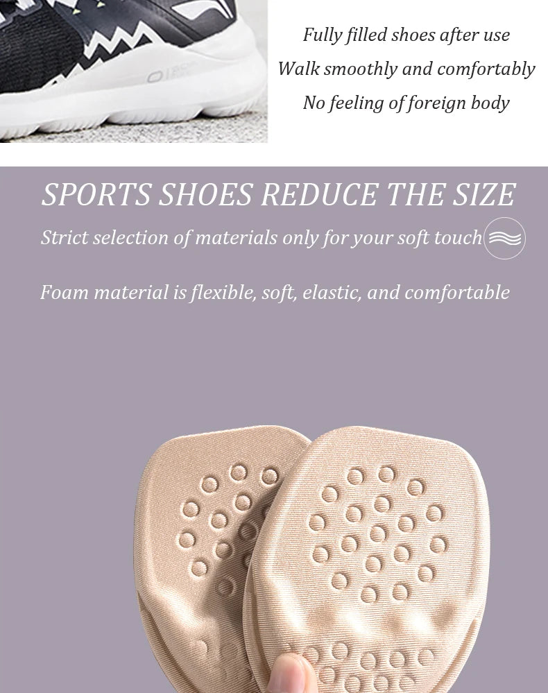 Forefoot Pads for Women High Heels Half Insoles Forefoot Anti-Slip Pain Relief Insert Shoe Size Reduce Filler for Too Big Shoes