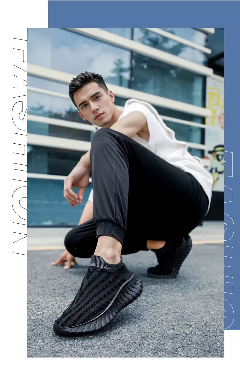 Men's One Foot Walking Shoes Anti Slip Running Shoes, Breathable Thick Soled Shoe Lightweight Fitness Casual Sneakers for Women
