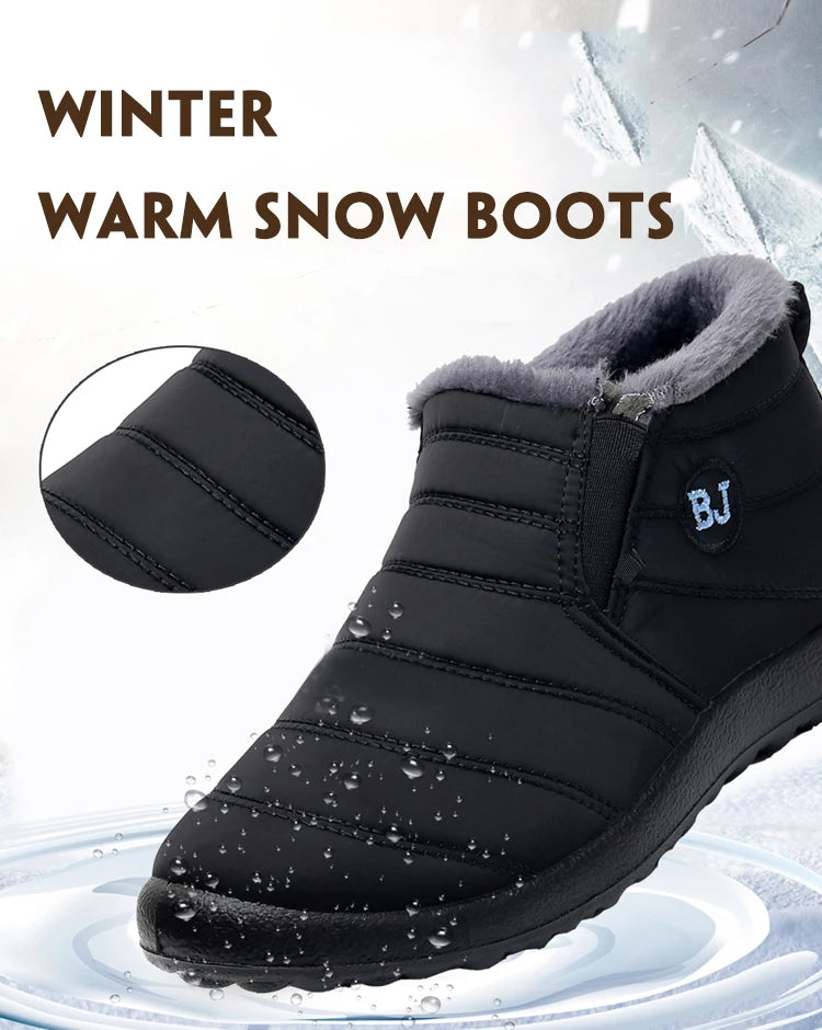 Fashion Men's Snow Boots Ankle High Keep Warm Shoes for Cold Winter Waterproof Outdoor Snow Comfortable Men's Work Boots 2026