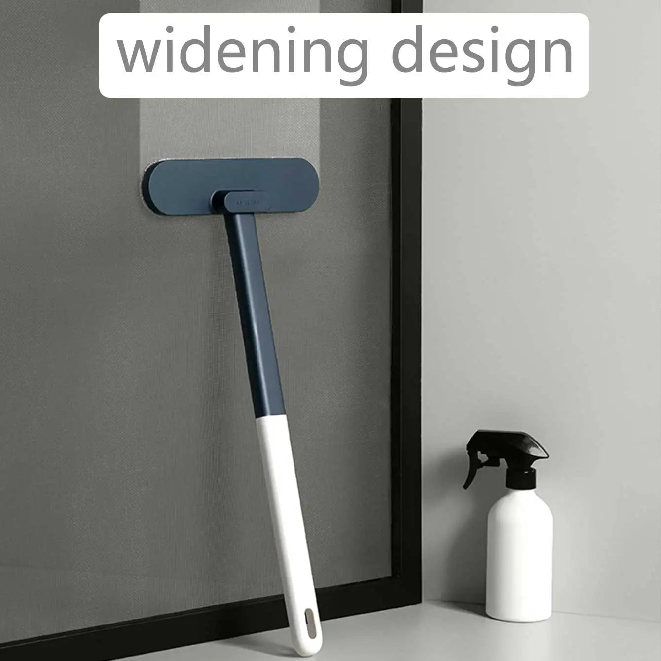 1 Multifunctional Long Handled Window Brush, Wet and Dry Dual-Use Cleaning Brush, Glass Brush, Sofa, Wall, Pet Hair, Carpet Clea