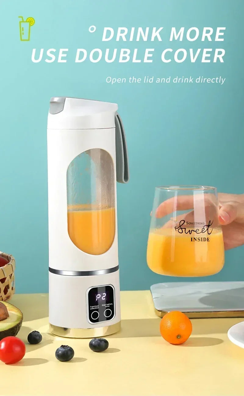 Portable Mini Electric Blender USB Rechargeable Smoothie Maker Fruit Juicer Milkshake Blender For Travel Office Outdoor Use
