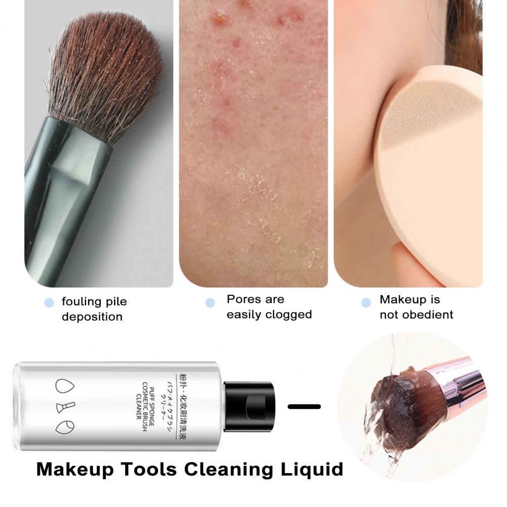 Makeup Tool Cleaner Makeup Brush Solution Efficient Makeup Brush Cleaner Puff Cleaner Beauty Eggs Cleanser Washing Fluid 50/80ML
