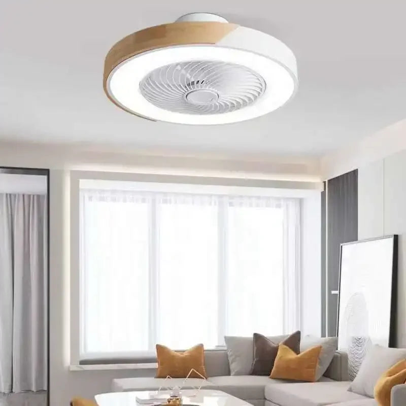 LED Fan Light Ceiling Lamp Household Modern Simple Bedroom Restaurant Invisible Ceiling Fan Light Living Dining Table Room Decor