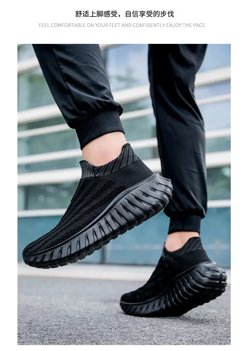 Men's One Foot Walking Shoes Anti Slip Running Shoes, Breathable Thick Soled Shoe Lightweight Fitness Casual Sneakers for Women