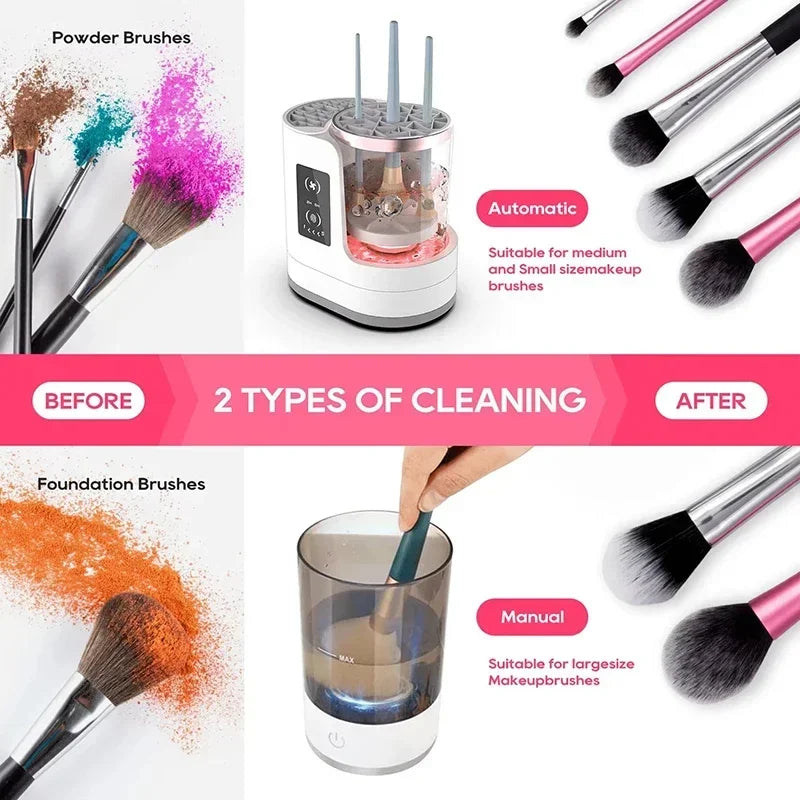 Automatic Makeup Brush Cleaner Electric Makeup Brush Quick Dry Cleaning Tool Makeup Remover Brow Pencil Brush Special Cleaner