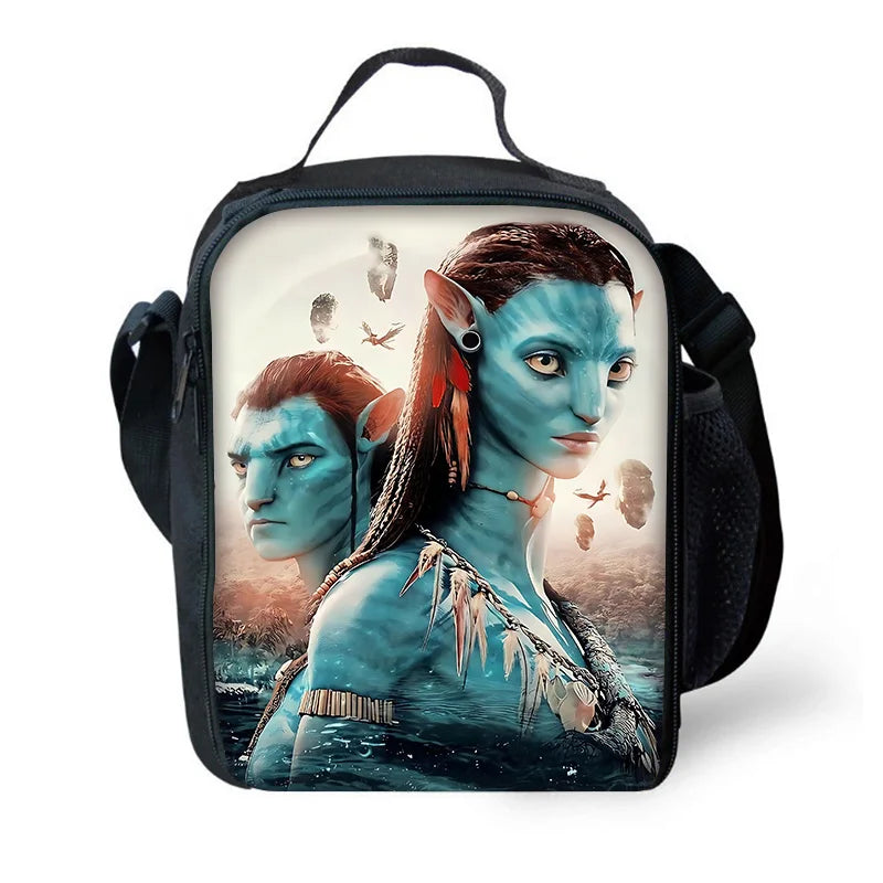 Science Fiction Movie Child School Backpack with Lunch Bags ,Pencil Bags ,School Bags for Boys Girls A-AvatarS Best Gift