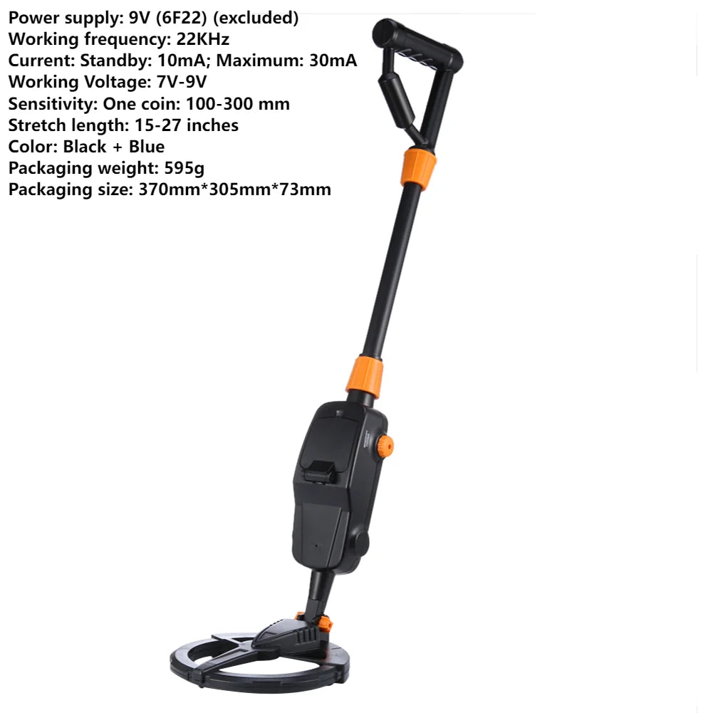 Metal Detector Gold Silver Detector Gold Search Treasure Getector Gold Finder 360 Degree Handheld Alarm Coil Metal Detect Tool