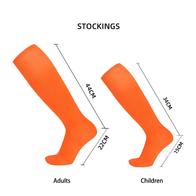 Boys and Girls Solid Thin High Training Soccer Socks  Long Socks Children's Knee Socks