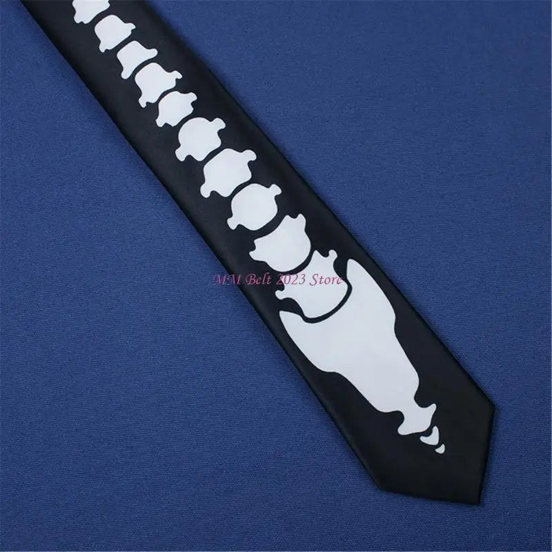 Eye Catching Skull Themed Tie Evening Banquets Necktie Gentleman's Necktie for Corporate Event Celebrations