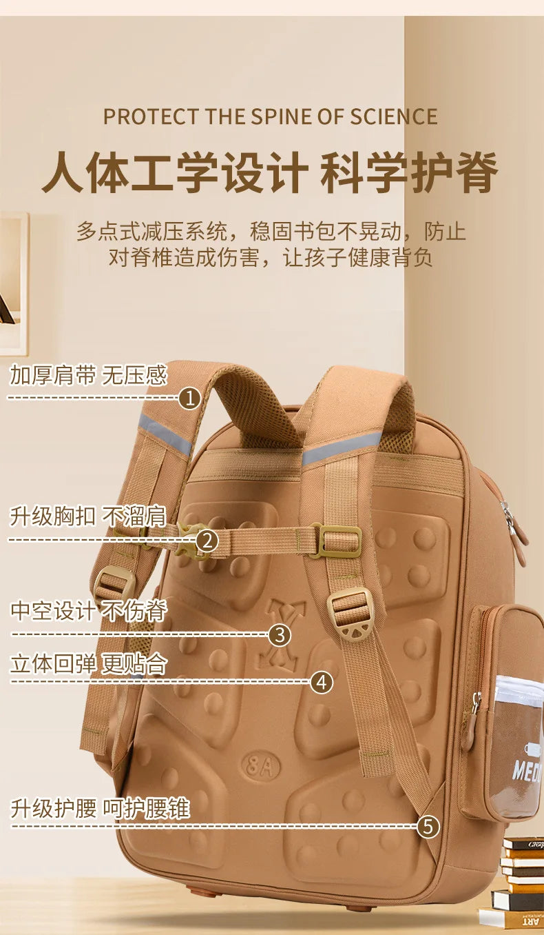 Capibara Student Schoolbag, Large-capacity Children Backpack.Girl Boy Kids Back To School Book Bags