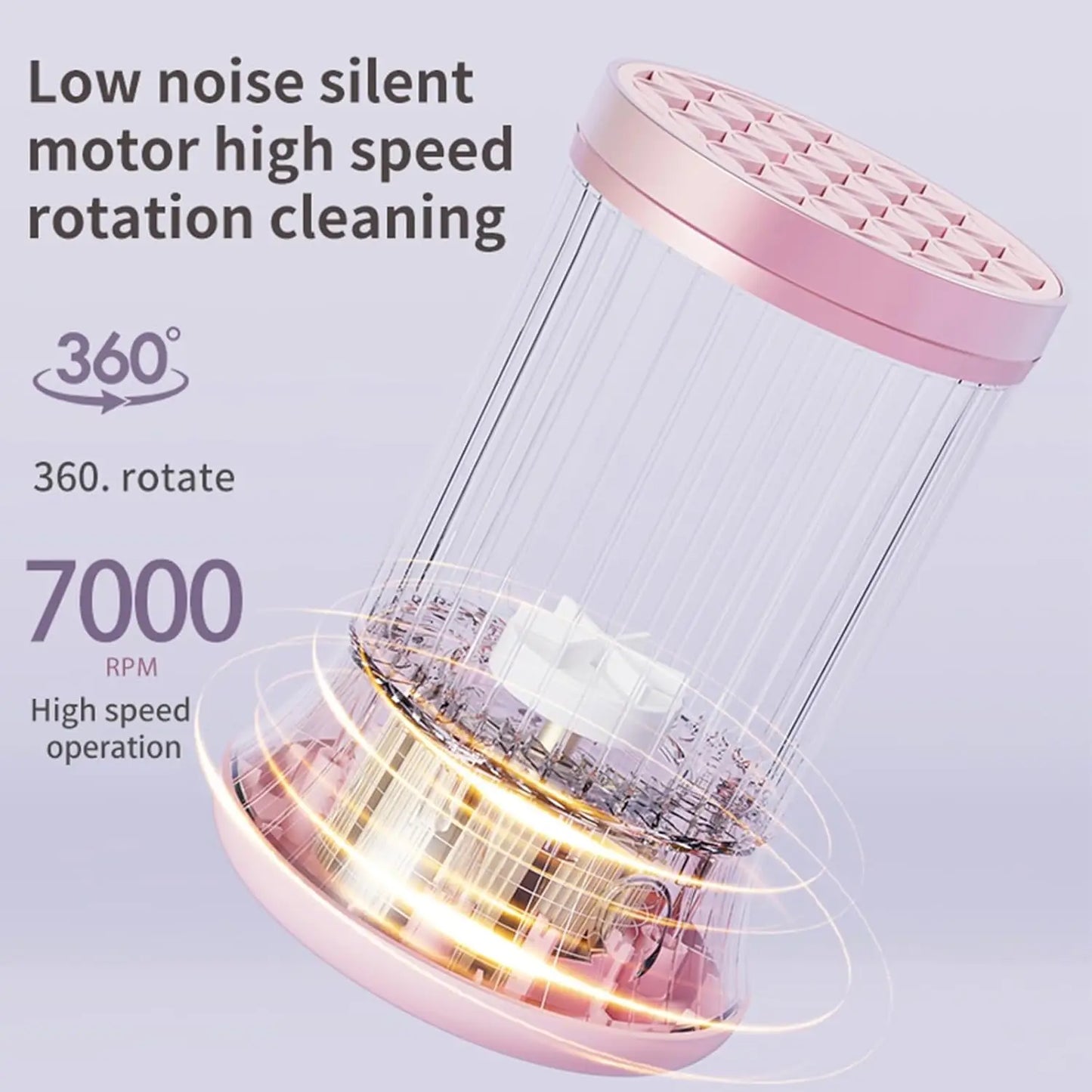 Makeup Brush Cleaner, Rechargeable Cosmetic Brush Cleaner Machine, Makeup Brush Cleaning Tool,Multifunctional Drying Accessories