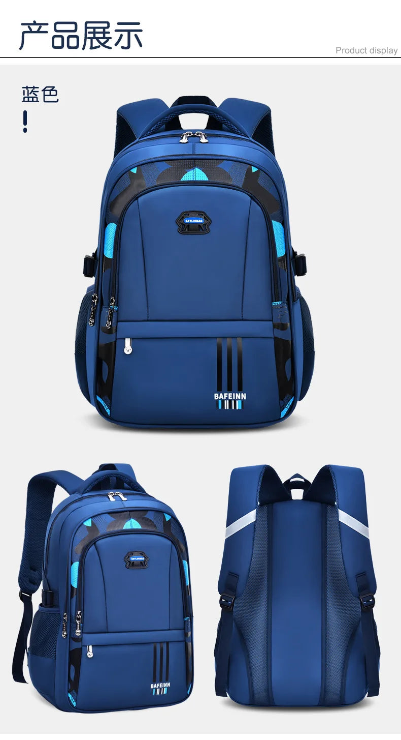 Primary and Middle School Students Schoolbag Boys Light Large Capacity Backpack Children Burden Relief Spine Protection Backpack