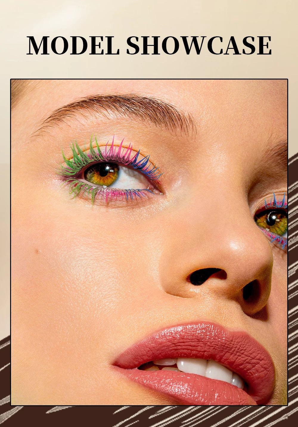 Chocolate Brown Mascara Colorful Curling Eyelash Extension Waterproof Fast Drying Lengthening Eye Black Lashes Makeup Lasting