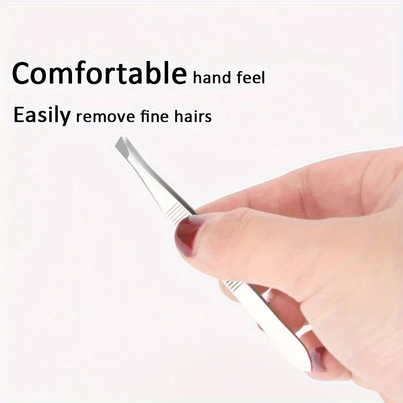 Hair Removal Tweezers Gradient Eyebrow Makeup Tool Stainless Steel Slant Eyebrow Clipper Hair Removal and Makeup Tool