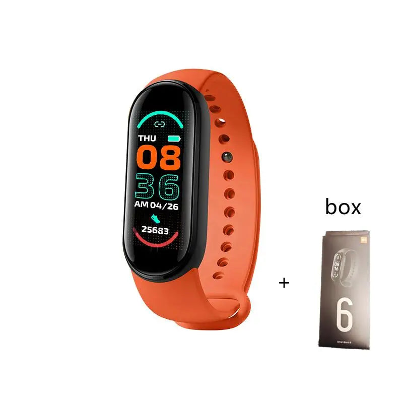 M6 Smartwatch Heart Rate Blood Pressure Monitoring Smart Watch Men Women Fitness Tracker Watch Waterproof Sports Smart Wristband
