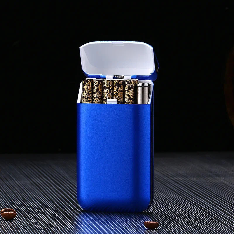 Small Cigarette Case Lighter Integrated USB Rechargeable Windproof Lighter Creative Split Cigarette Lighter Men's Gadget
