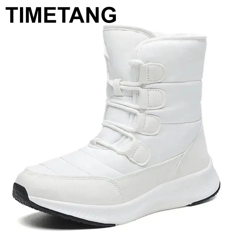 2026 Women's Shoes Winter Fashion Ankle Boots Women Keep Warm Female Lace Up Waterproof Boots Ankle Shoes Street Nurse Boots