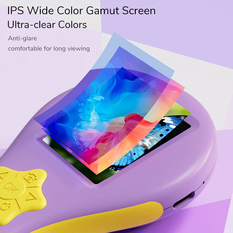 Digital Magnifier 2.0'' IPS Screen 2.0MP Purple Handheld Video Microscope Camera 50X Magnification 8LEDs With Magnifying Glass
