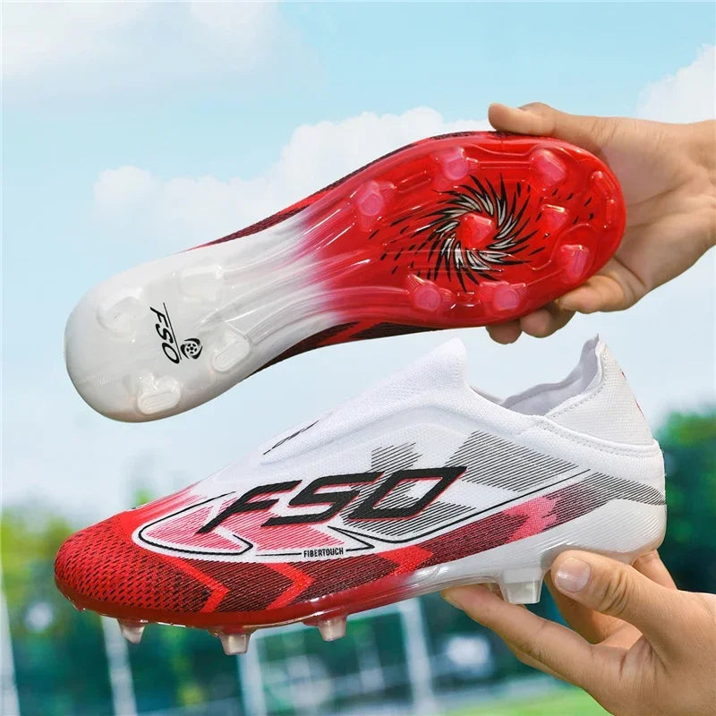 New Men Football Boots Sports Shoes Soccer Shoes High-quality Ultralight High Ankle Breathable Futsal Non-Slip Outdoor Match