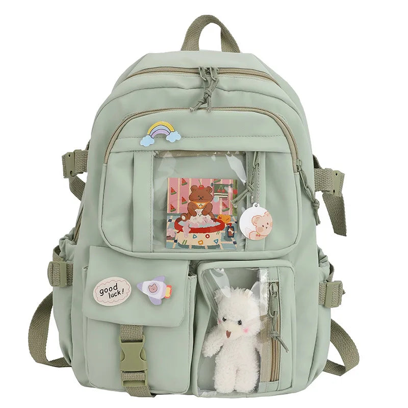 New! For Girls Backpack Cute School Bags For Student Teens Girls Pockets Women Laptop Backpack
